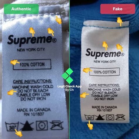 supreme wash tag real vs fake|how to identify a fake supreme.